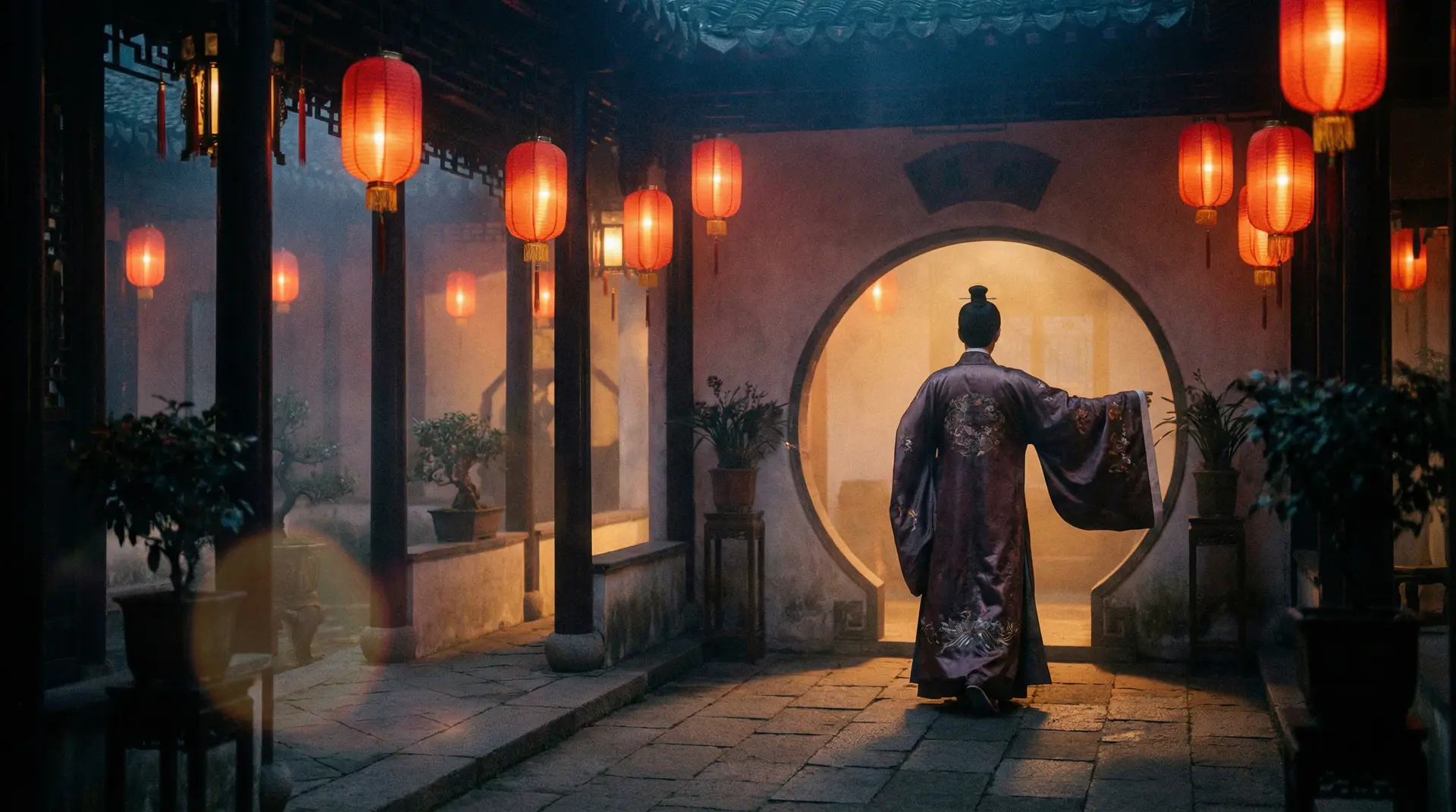 撸撸杜 国产精品频道，传统中式庭院中的光影诗意